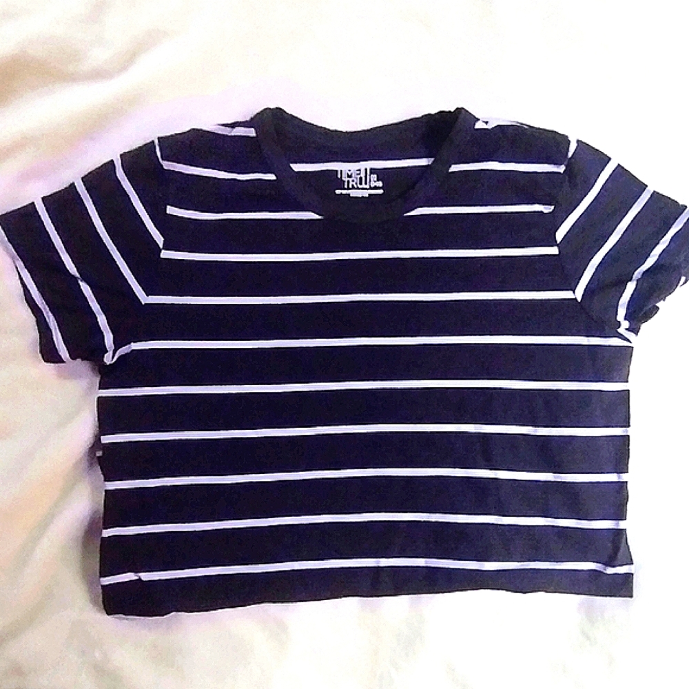 Women's Navy Striped Tee